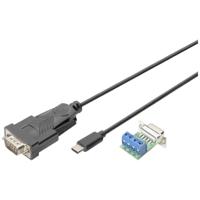 DIGITUS USB naar seriële adapter - RS485 converter - USB 2.0 Type-C naar DSUB 9M - FTDI FT232RL chipset - 1 m aansluitkabel - thumbnail