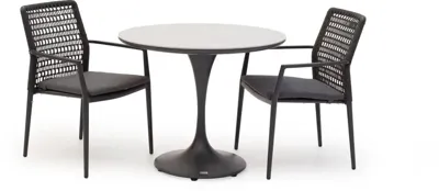 Trestino diningset fayet 90 latour antraciet