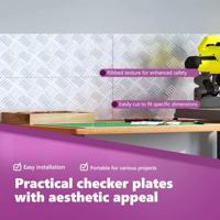 VidaXL Trap tread rechthoekig 4 pcs zilver 50 x 20 cm aluminium - thumbnail