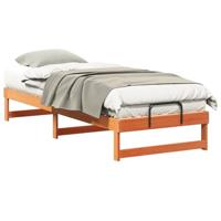 Bedframe met Draaghandvatten Bruin Massief grenenhout - thumbnail