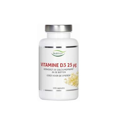 Nutrivian Vitamine D3 25mcg 100 Capsules