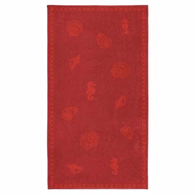 Seahorse Seahorse Strandlaken Shells Red 100x200