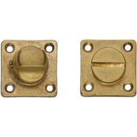 Intersteel | Rozet toilet-/badkamersluiting | Vierkant schroefgat | Messing Getrommeld - thumbnail