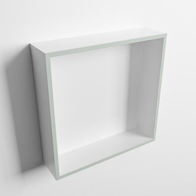MONDIAZ EASY Nis 29,5x29,5cm in solid surface kleur Greey | Talc. 1 vak geschikt voor in- of opbouw