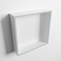 MONDIAZ EASY Nis 29,5x29,5cm in solid surface kleur Greey | Talc. 1 vak geschikt voor in- of opbouw - thumbnail