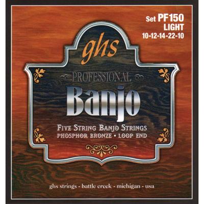 GHS PF150 Phosphor Bronze 5-string light snarenset banjo