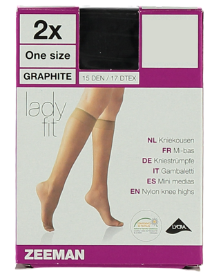 Lady fit Kniekousen - Zwart Lady fit Kniekousen - Zwart