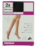 Lady fit Kniekousen - Zwart - thumbnail