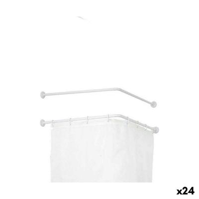 Stang voor Gordijnen Berilo Wit Aluminium 80 cm 5,5 x 96 x 11 cm Douche (24 Stuks)