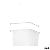 Stang voor Gordijnen Berilo Wit Aluminium 80 cm 5,5 x 96 x 11 cm Douche (24 Stuks) - thumbnail