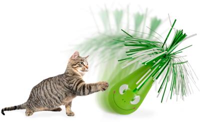 Kattenspeelgoed Crazy Frog 6.5 x 6.5 x 12.5 cm Flamingo Groen