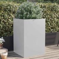 VidaXL Plantenbak 52x48x75 cm gegalvaniseerd staal zilverkleurig - thumbnail