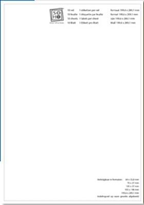 A4 vel etiket 199,6mmx288,1mm