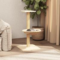 VidaXL Kattenmeubel met sisal krabpaal 74 cm crèmekleurig - thumbnail