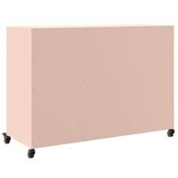 Dressoir 100,5x39x72 cm staal roze - thumbnail