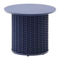 Kave Home Outdoor Bijzettafel 'Sedalis' Aluminium en touw, 50cm, kleur Donkerblauw - thumbnail