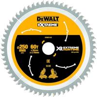 DeWALT Cirkelzaagblad voor Hout | Extreme Runtime | Ø 250mm Asgat 30mm 60T - DT99573-QZ - thumbnail