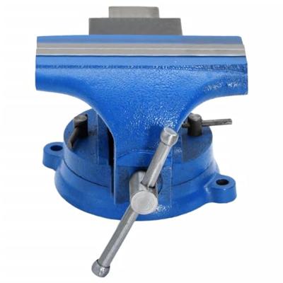 Bankschroef 100 mm gietijzer blauw - thumbnail