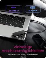 ICY BOX IB-HUB1436-CPD laptop dock & poortreplicator Bedraad USB 3.2 Gen 2 (3.1 Gen 2) Type-C Zwart - thumbnail