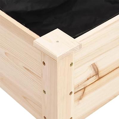 VidaXL Plantenbak met voering 161x45x76 cm massief vurenhout