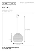 Lucide MOLOKO Hanglamp 1xE27 - Okergeel - thumbnail