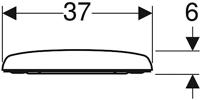 Geberit Renova closetzitting afneembaar met bevestiging van boven wit 573015000 - thumbnail