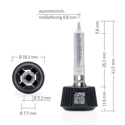 Ersa 0142CDLF08A/SB Soldeerpunt Beitelvorm Grootte soldeerpunt 0.80 mm Inhoud: 1 stuk(s)