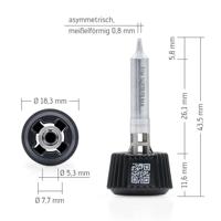 Ersa 0142CDLF08A/SB Soldeerpunt Beitelvorm Grootte soldeerpunt 0.80 mm Inhoud: 1 stuk(s) - thumbnail
