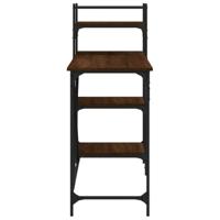 Computerbureau met schappen 120x47x109 cm bruin eikenkleur - thumbnail