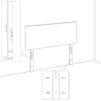 Hoofdbord met LED -striplichten Wandgemonteerd Zwart 180 cm PVC - thumbnail