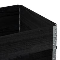 VidaXL Palletopzetranden 2 st 80x60 cm massief grenenhout zwart - thumbnail