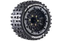 Louise MT-Pioneer 1/10 monster truck MFT banden set soft - zwarte velg - 12,14,17mm hex - thumbnail