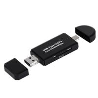 3 in 1 USB-C / Type-C 3.1 naar USB 2.0 + Micro USB + SD(HC) + Micro SD Kaartleze Adapter met OTG functie voor MacBook / Google Chromebook / Nokia N1 / - thumbnail