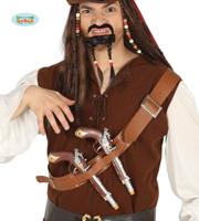 Piratenriem met 2 pistolen - thumbnail