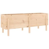 VidaXL Plantenbak verhoogd 160x50x57 cm massief grenenhout - thumbnail