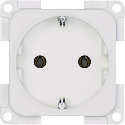 inprojal elektrosysteme 102556 Wandcontactdoos met randaarde Inzetstuk Wit 1 stuk(s)