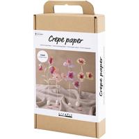 Creativ Company Hobbyset crepepapier bloem pastelkleuren - thumbnail