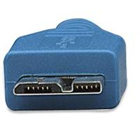 Techly ICOC-MUSB3-A-005 USB A-kabel Micro-USB B 3.2 Gen 1 (3.1 Gen 1) 5000 Mbps 0,5 m Blauw - thumbnail