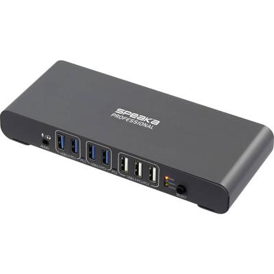 SpeaKa Professional SP-KVM-2P4K 2 poorten KVM-switch Grijs (mat)