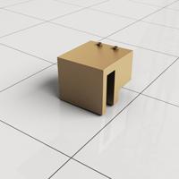 Wiesbaden Glaskoppeling Slim Voor Stabilisatiestang Messing Goud - thumbnail