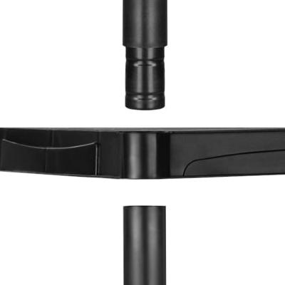 Marbueno - Rek 3 Planken - Kunststof Zwart - 61x31x91 cm - Tuin 10536