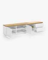 Kave Home TV-meubel 'Abilen' Eiken, 200 x 44cm, kleur Wit - thumbnail
