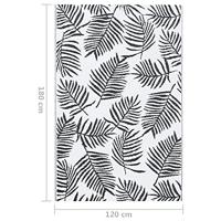 VidaXL Buitenkleed arakil 120x180 cm pp wit en zwart - thumbnail