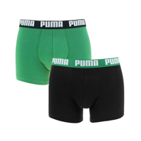 Puma 2-pack boxershorts - groen/zwart - thumbnail