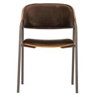 BePureHome Eetkamerstoel Clan Velvet - Bruin - thumbnail