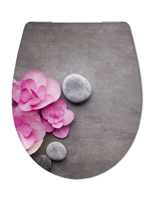 Toiletzitting Cedo Orchid en Stones Softclose Grijs Cedo