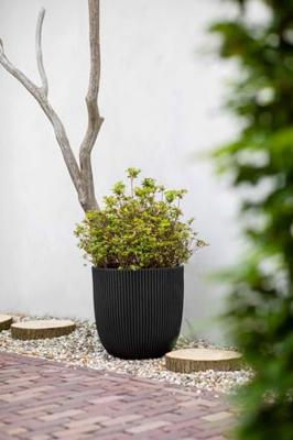 Capi nature groove nl bol bloempot 43x41 cm zwart goud