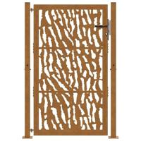 Poort met sporenontwerp 105x155 cm weervast staal - thumbnail