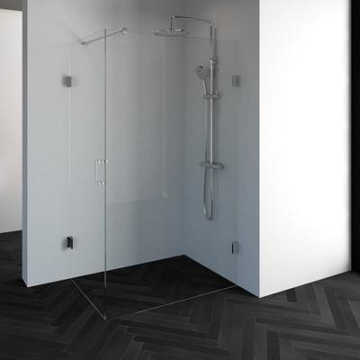Brauer Void - Douchecabine met Draaideur - Helder Glas - 80x120x200 cm - incl. Glascoating - Chroom