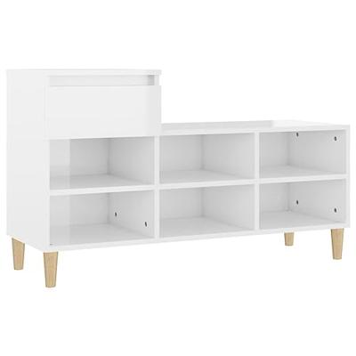 VidaXL Schoenenkast 102x36x60 cm bewerkt hout hoogglans wit